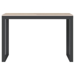 Scrivania Computer Nera e Rovere 110x60x73 cm Legno Multistrato