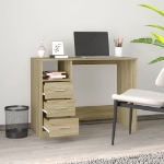 Scrivania Cassetti Rovere Sonoma 102x50x76 cm Legno Multistrato