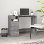 Scrivania Cassetti Grigio Sonoma 102x50x76 cm Legno Multistrato