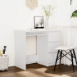 Scrivania Bianco Lucido 90x45x76 cm in Legno Multistrato