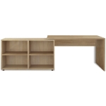 Scrivania Angolare con 4 Ripiani Rovere