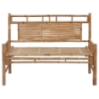 Panchina da Giardino con Cuscino 120 cm in Bambù