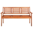 Panchina da Giardino 3 Posti 150 cm Legno Massello di Eucalipto