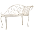Sdraio da Giardino 128 cm in Metallo Anticato Bianco