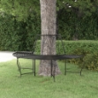 Panchina per Albero Semi Circolare Ø159 cm Nera in Acciaio