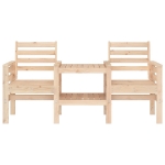 Panca da Giardino con Tavolino 2 Posti Legno Massello di Pino