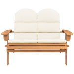 Panchina Giardino Adirondack Cuscini 126 cm Massello di Acacia