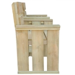 Panchina da Giardino a 2 Posti 150 cm Legno di Pino Impregnato
