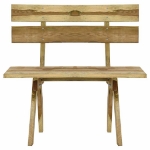 Panchina da Giardino 110 cm in Legno di Pino Impregnato