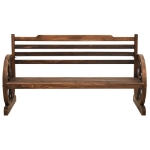 Panchina da Giardino 142 cm in Legno Massello di Abete