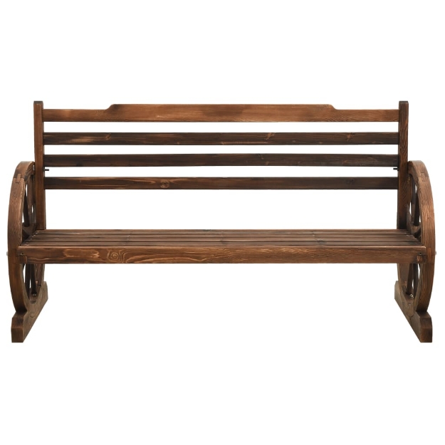 Panchina da Giardino 142 cm in Legno Massello di Abete
