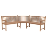 Panchina da Giardino ad Angolo 185x185x90 cm Massello di Teak