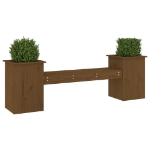 Panchina Fioriera Ambra 184,5x39,5x56,5 cm Legno Massello Pino