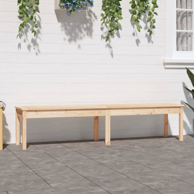 Panca da Giardino 2 Posti 203,5x44x45 cm Legno Massello di Pino