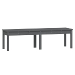 Panca Giardino 2 Posti Grigia 159,5x44x45cm Legno Massello Pino