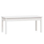 Panca da Giardino Bianca 109x44x45 cm Legno Massello di Pino