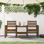 Panca Giardino con Tavolino 2 Posti Ambra Legno Massello Pino