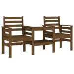 Panca Giardino con Tavolino 2 Posti Ambra Legno Massello Pino