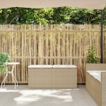 Panca da Giardino con Cuscino Beige 110x40x44 cm in Polyrattan