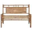 Panca da Giardino con Cuscino 120 cm in Bambù