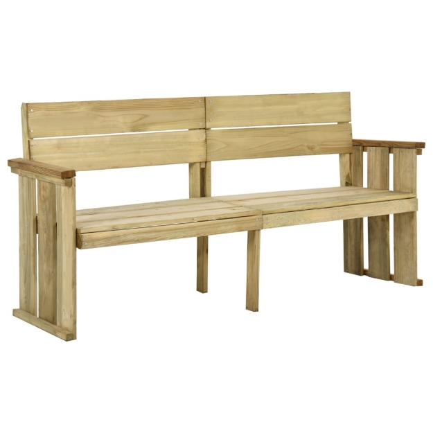 Panchina da Giardino 172 cm in Legno di Pino Impregnato
