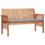 Panca da Giardino a 3 Posti 150 cm Legno Massello di Acacia