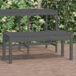 Panca da Giardino Grigia 109x44x45 cm Legno Massello di Pino