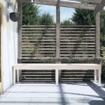 Panca Giardino 2 Posti Bianca 203,5x44x45cm Legno Massello Pino
