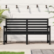 Panca da Giardino Nera 159,5x48x91,5 cm Legno Massello di Pino