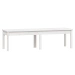 Panca Giardino 2 Posti Bianca 159,5x44x45cm Legno Massello Pino
