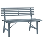 Panchina da Giardino 110 cm in Acciaio Grigia