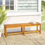 Panca da Giardino 150x35x45 cm in Legno Massello di Acacia