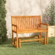 Panchina da Giardino a Dondolo 110 cm Legno Massello d'Acacia