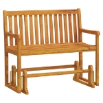 Panchina da Giardino a Dondolo 110 cm Legno Massello d'Acacia