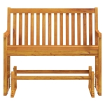Panchina da Giardino a Dondolo 110 cm Legno Massello d'Acacia