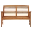 Panchina da Giardino 119 cm in Legno Massello d'Acacia