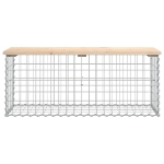 Panca Giardino Design Gabbione 103x44x42 cm Legno Massello Pino