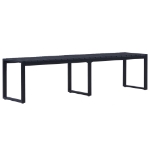 Panchina da Giardino 180 cm in Pannello PS Nero