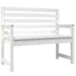 Panca da Giardino Bianca 109x48x91,5 cm Legno Massello di Pino