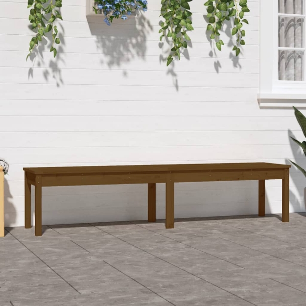 Panca Giardino 2 Posti Ambra 203,5x44x45cm Legno Massello Pino