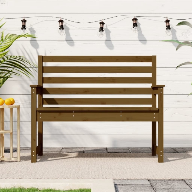Panca da Giardino Ambra 109x48x91,5 cm Legno Massello di Pino