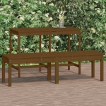 Panca Giardino 2 Posti Ambra 159,5x44x45cm Legno Massello Pino
