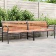 Panca Giardino Marrone 231cm Legno e Acciaio Verniciato Polvere