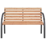 Panchina da Giardino 120 cm in Legno e Ferro