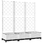 Fioriera da Giardino con Graticcio Bianco 120x40x121,5 cm PP