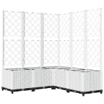 Fioriera da Giardino con Graticcio Bianco 120x120x136 cm PP