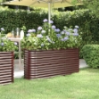 Letto Giardino Acciaio Verniciato a Polvere 152x40x68cm Marrone