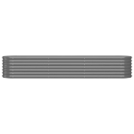 Letto Giardino Acciaio Verniciato a Polvere 224x40x36 cm Grigio