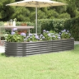 Letto Giardino Acciaio Verniciato a Polvere 224x80x36 cm Grigio