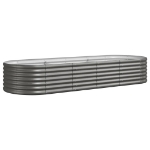Letto Giardino Acciaio Verniciato a Polvere 224x80x36 cm Grigio